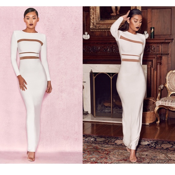 House Of CB, 'Conastanza' White Bandage Maxi Dress, Size S **FIRM PRICE** - Picture 2 of 12